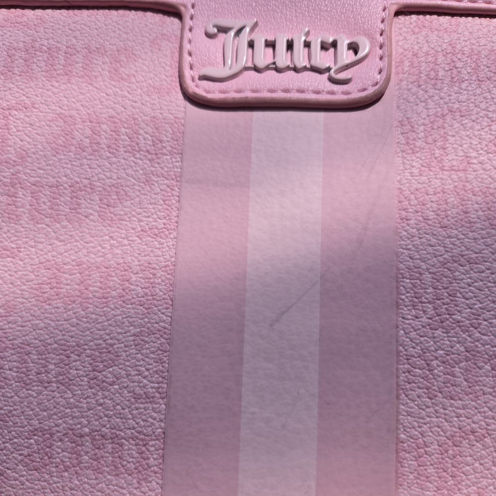 NEW Juicy Couture Pink Wrislet / Pouch Purse Handbag New with Tags 9"x6" - Picture 4 of 6